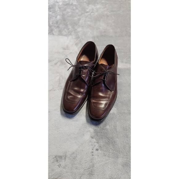 ALLEN EDMONDS Burton Men's Brown Leather Dress Moc Toe Derby US 10 D - Picture 1 of 8